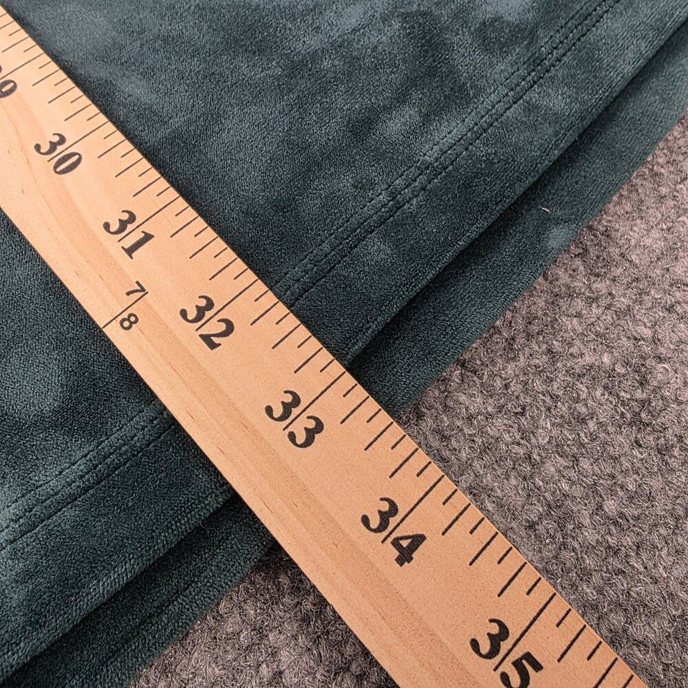 Anthropologie Sweater Dress Womens Medium Green Velour Saturday Sunday 1/4 Zip - Picture 9 of 16